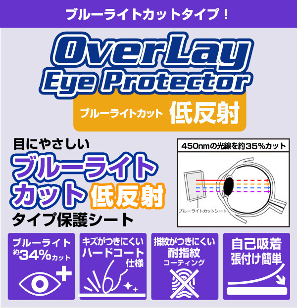 Xiaomi POCO X3 GT 保護 フィルム OverLay Eye Protector 低反射 for シャオミー スマートフォン ポコ X3 GT ブルーライトカット 反射低減_画像2