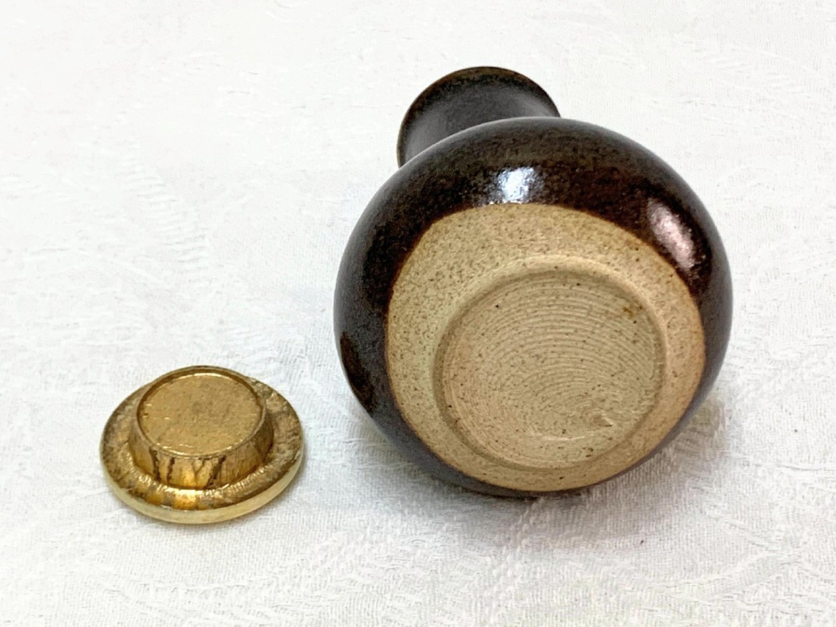 9804/茶道具 膳所焼 淡海ぜぜ 陽炎園 茶入 仕覆付 共箱 | librimages.be