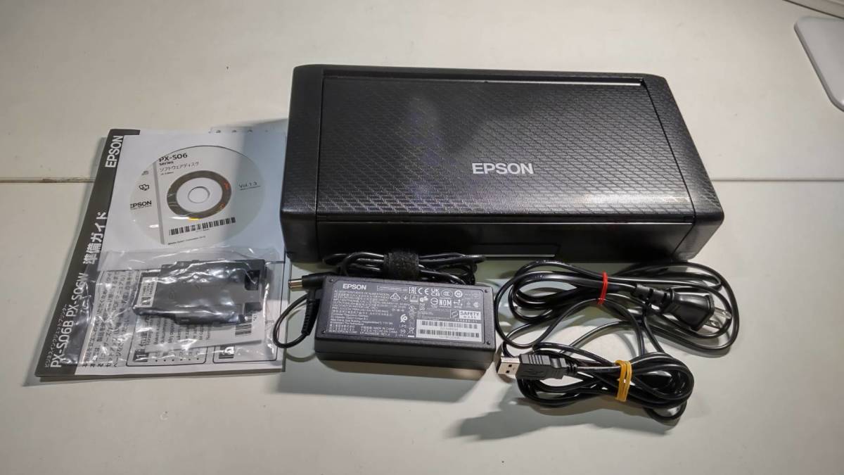 0404k0101 EPSON A4モバイルカラーインクジェットプリンター PX-S06B B582A ブラック