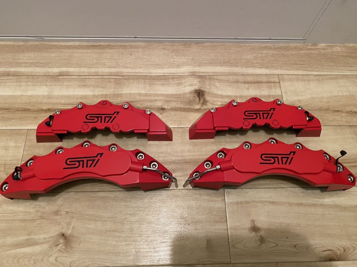 新品 未使用 スバル STI ブレーキキャリパーカバー レッド www