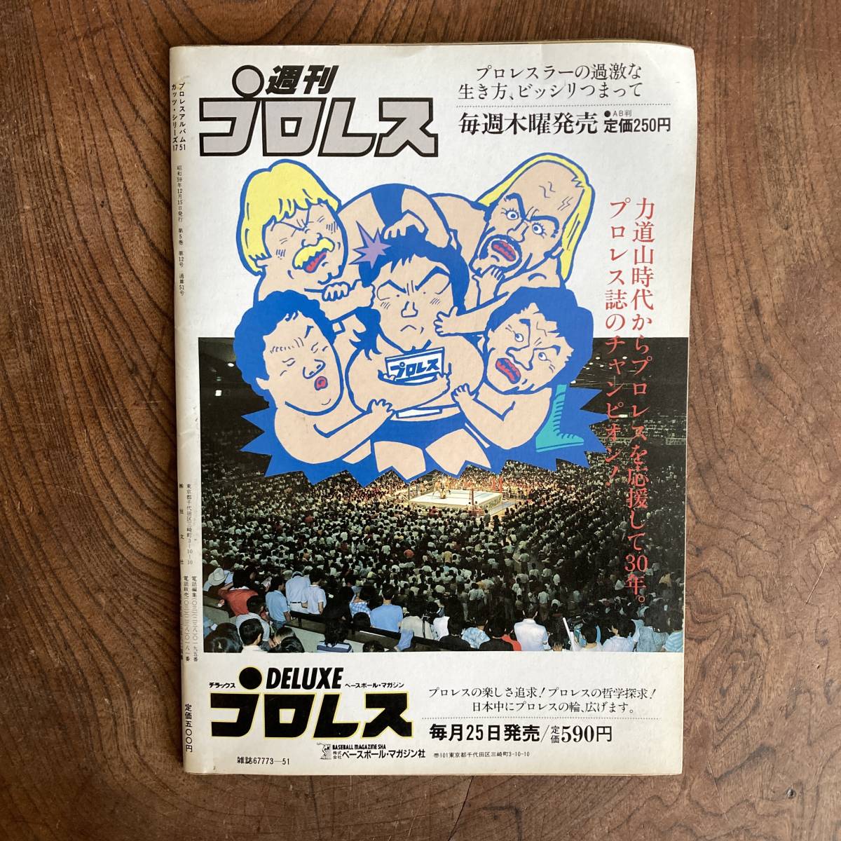 ＜ プロレスアルバム ５１ ／ これぞプロレス ワンダーランド！ ／ ガッツ・シリーズ No.１７／ ジャンボシール付き ＞_画像2