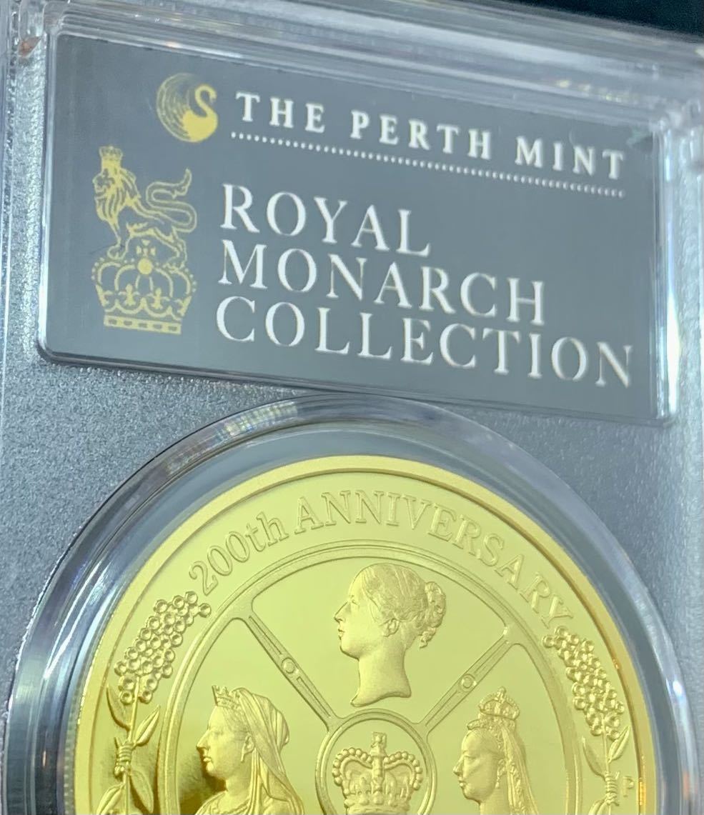 【純金62.2g】オーストラリア版イギリスFOUR AGES OF VICTOIRAヴィクトリア2ozプルーフ金貨 エリザベスコイン ウナとライオン銀貨でなし_画像3