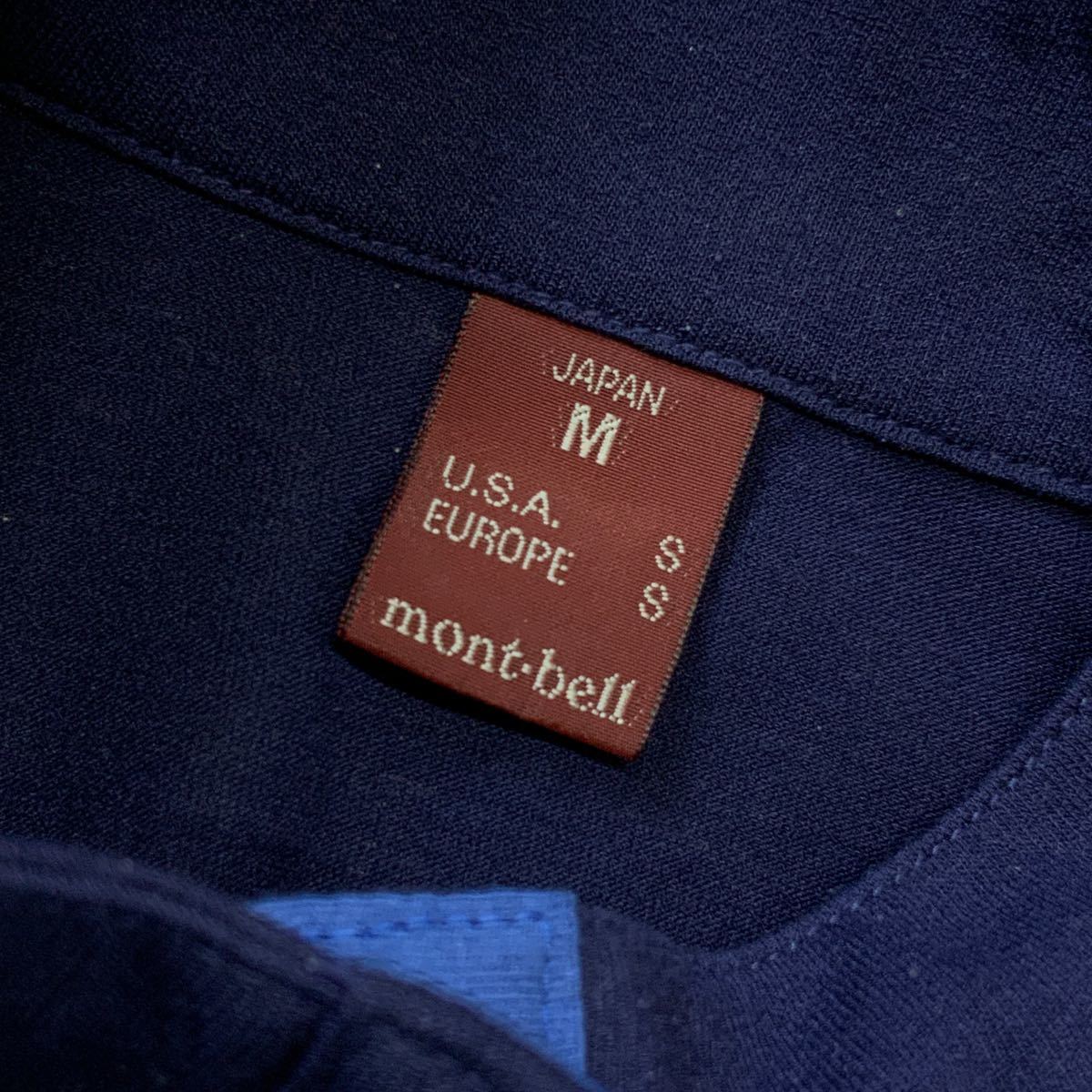 mont-bell モンベル ハーフスナップ 長袖ポロシャツ レディース Mサイズ ネイビー アウトドア キャンプ 登山 長袖シャツ_画像9