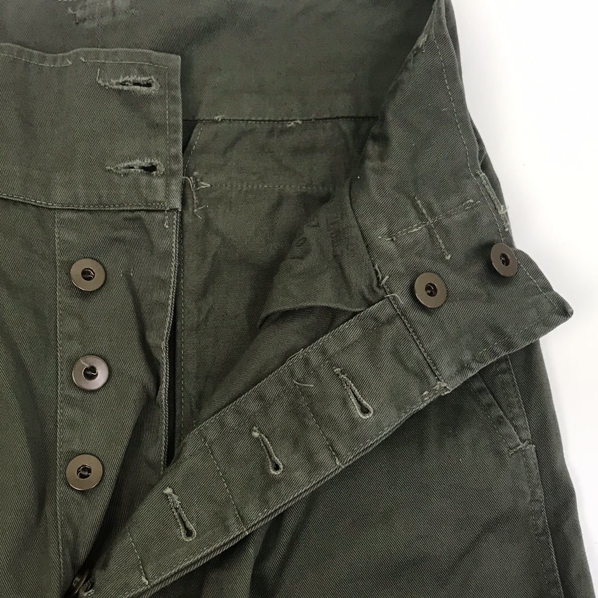 50s Vintage military 1957 year made Canada army g LUKA pants olive cotton 