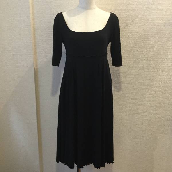 フォクシーニューヨーク FOXEYNY デザインワンピースブラック/ドレス