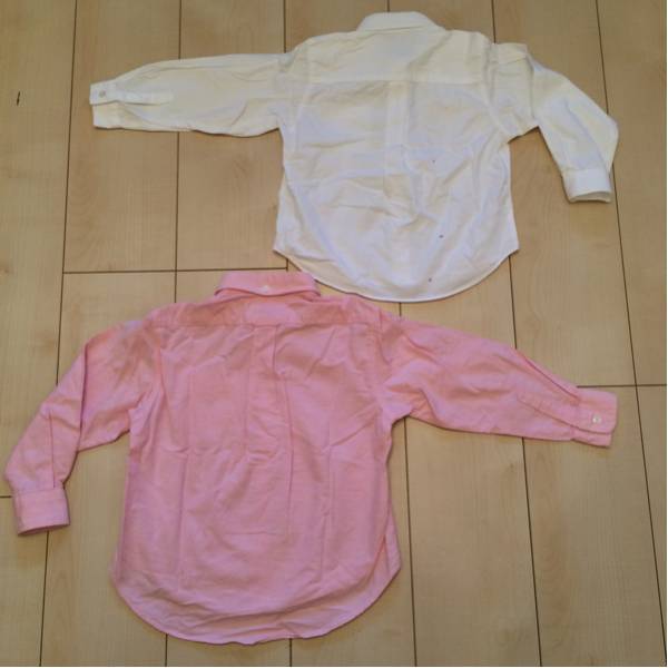 COMME CA ISM белый 100 размер,J.PRESS розовый 110 размер рубашка 2 комплект б/у товар 