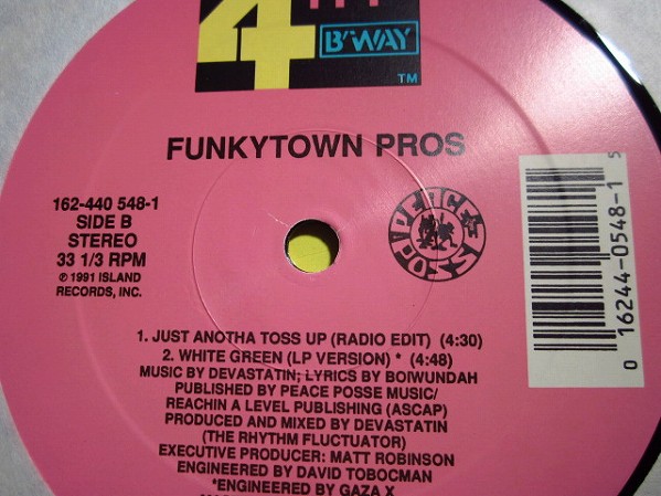 Funkytown Pros / Just Anotha Toss Up / 12 single remix VINYL_画像2