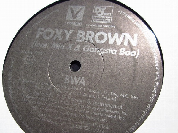 FOXY BROWN / HOT SPOT / 12 single remix VINYL 美品_画像3
