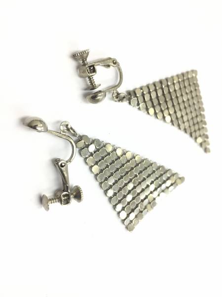 [ earrings ]...... like antique design silver triangle silver color 