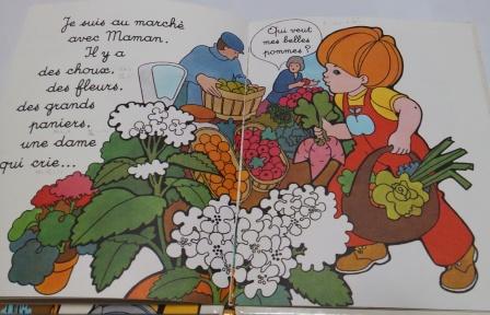 洋書 フランス語 絵本 Marmousetが種をまいてお花を育て- ☆中古 French_画像2