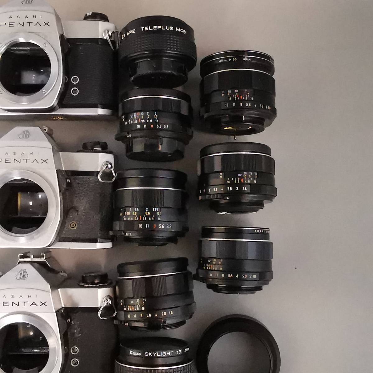 【大量/ジャンク】 ASAHI PENTAX アサヒペンタックス SP SPⅡ SV ESⅡ フィルムカメラ 一眼レフ レンズ Super-Multi-Coated TAKUMAR Z1625_画像4