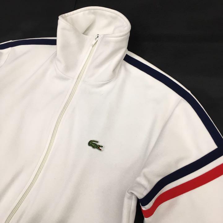 CHEMISE LACOSTE シミーズ ラコステ トラックジャケット ジャージ ジャンパー 長袖 フルジップ 緑ワニ ワッペン フランス メンズ  サイズ3