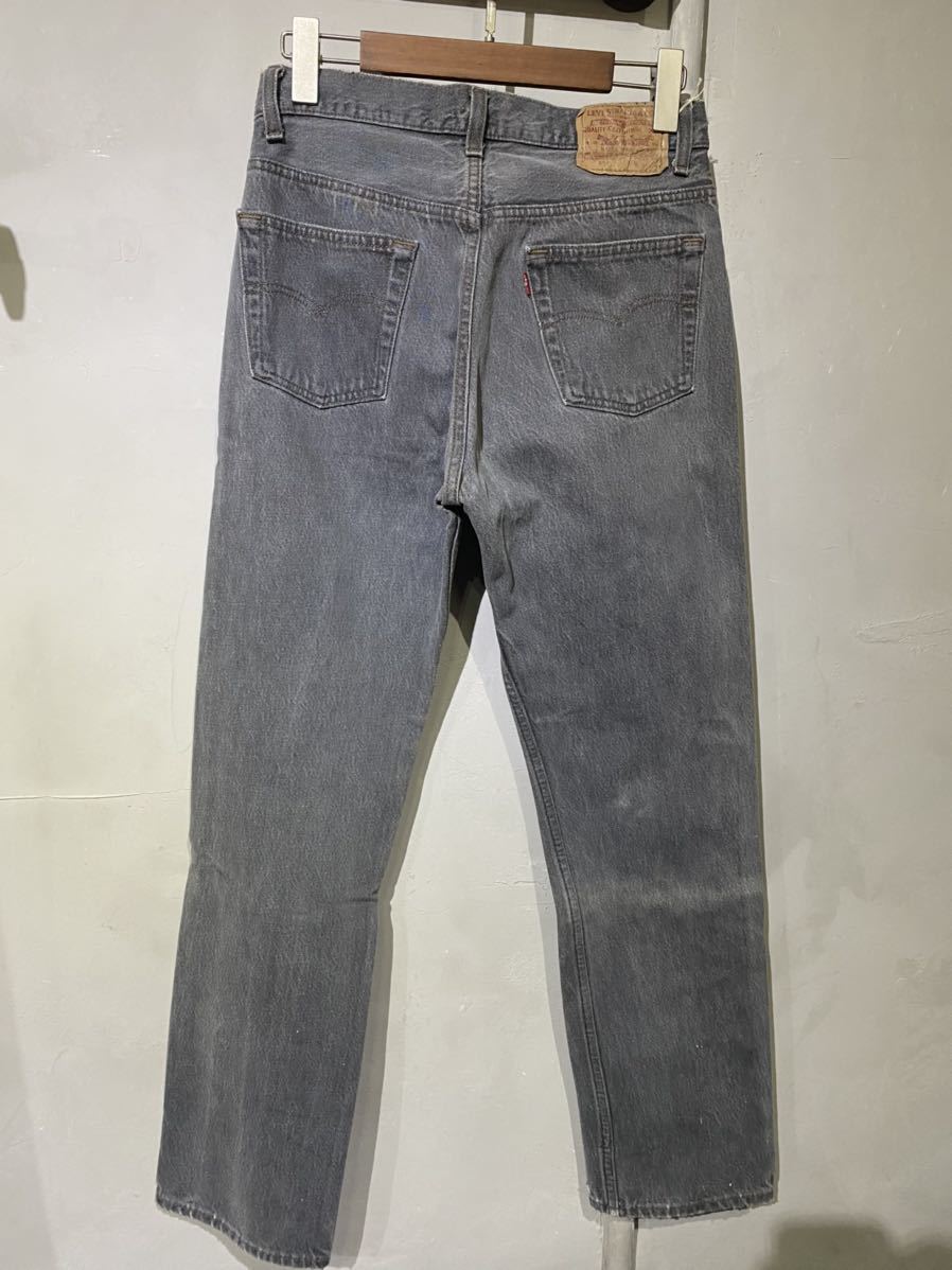 【即決】90s Levi's 501 リーバイス ブラック デニム パンツ levis 先染め usa アメリカ製 30×32 古着_画像3