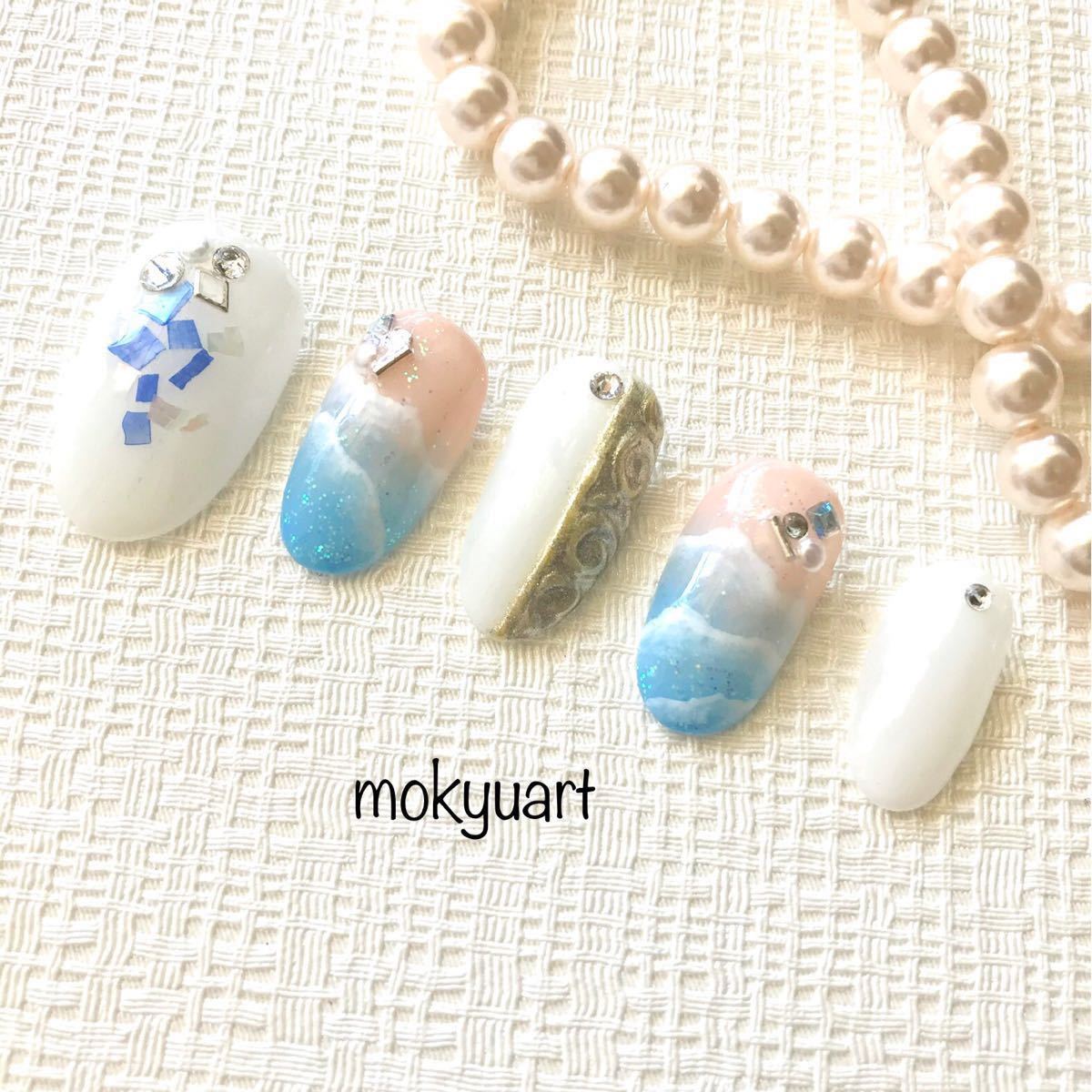 Paypayフリマ Mokyuart54 ラグーンネイル ネイルチップ 海ネイル 夏ネイル シェル Paypayフリマ Mokyuart54 ラグーンネイル ネイルチップ 海ネイル 夏ネイル シェル