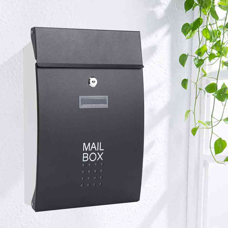 新商品 ステンレス鋼鍵付き郵便ポスト メールボックス レターボックス 壁取り付け スペアキーつき 郵便受け 壁掛け おしゃれ_画像10