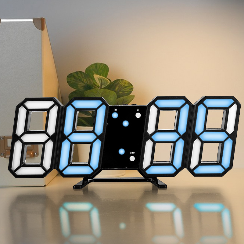 新商品 北欧風卓上ディスプレイLED時計 電子目覚まし時計 時計 おしゃれ デジタル アラーム 温度 日付 多機能_画像10