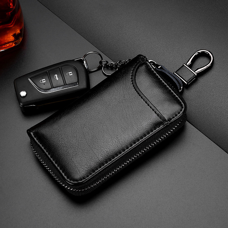  new commodity cow leather card inserting attaching key case key holder key holder smart key case holder wallet 6 ream auger nai The - holder 