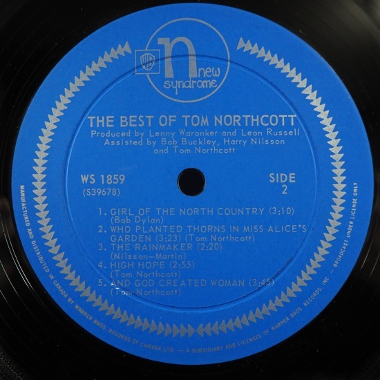 ■SOFT傑作!CANADA!★TOM NORTHCOTT/BEST OF★オリジ名盤■_画像3