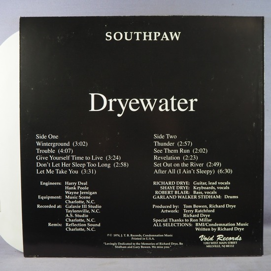 ■VOID再発!★DRYEWATER/SOUTHPAW★名盤■_画像2