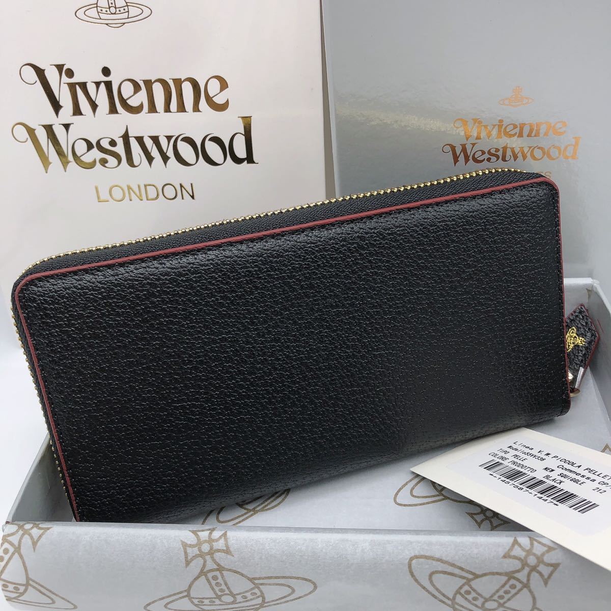 【新品・未使用】Vivienne Westwood 長財布 オーブ ブラック ラウンドファスナー 箱☆袋付き♪プレゼントにもオススメ♪_画像2