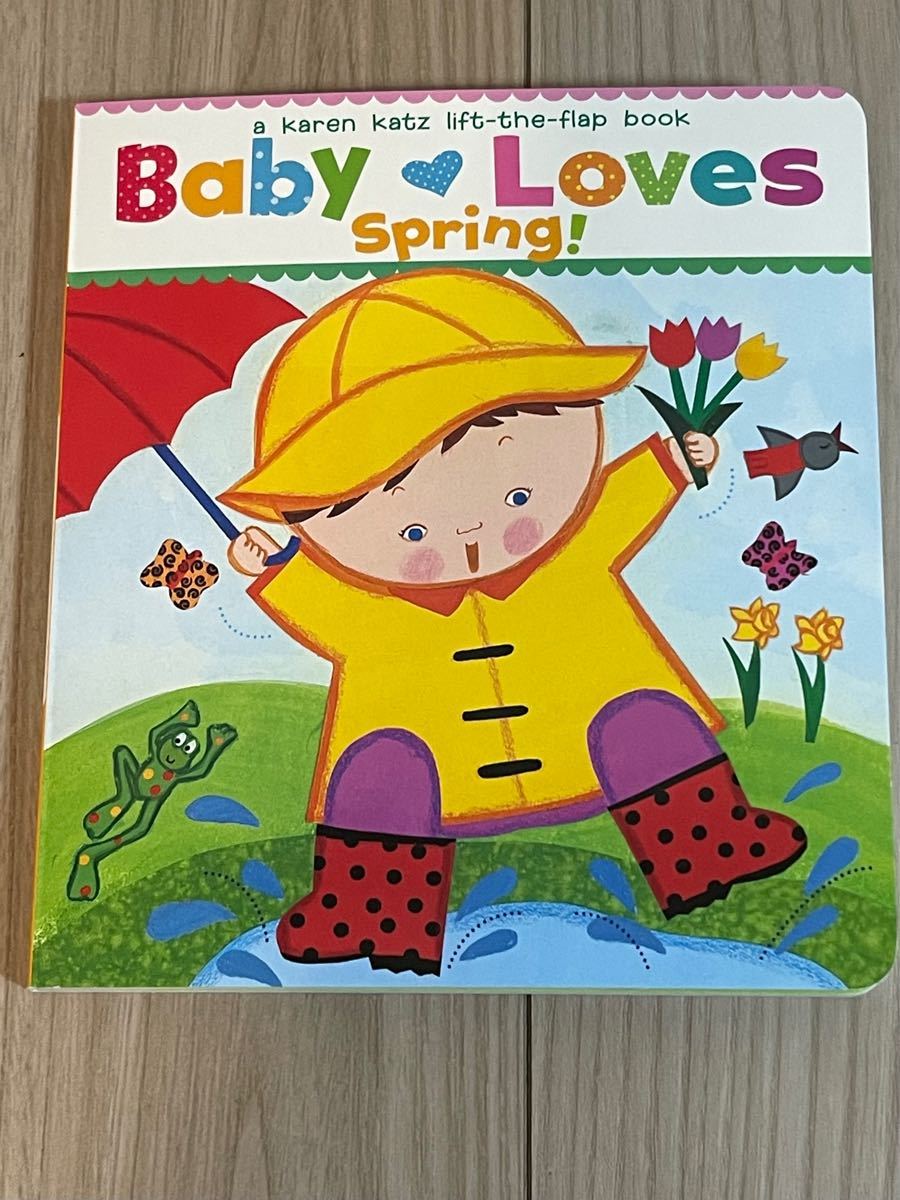 新品英語絵本　しかけ絵本　baby loves spring