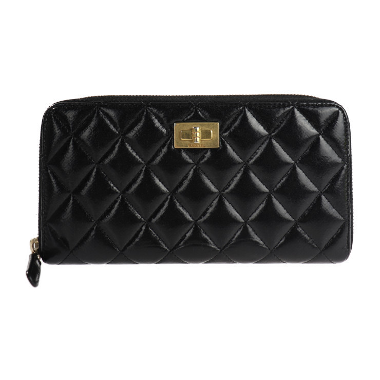 ブランド】 シャネル 長財布 CHANEL 2.55 マトラッセ メタルシルバー