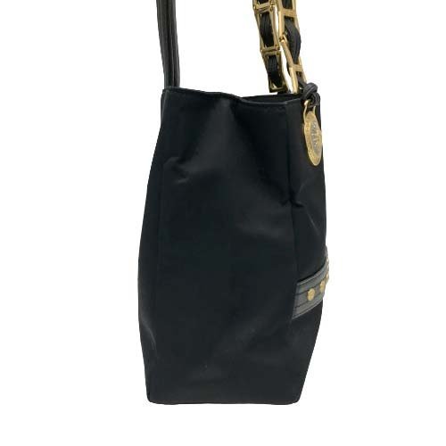  Izumi shop 22-510 [ superior article ] Versace sun Burst shoulder bag shoulder .. bag nylon black black Gold silver lady's 