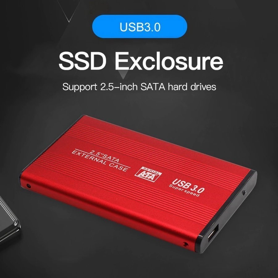 【USB3.0対応】【アルミケース】 2.5インチ HDD SSD ハードディスク 外付け SATA 3.0 USB 接続 【レッド】_画像10