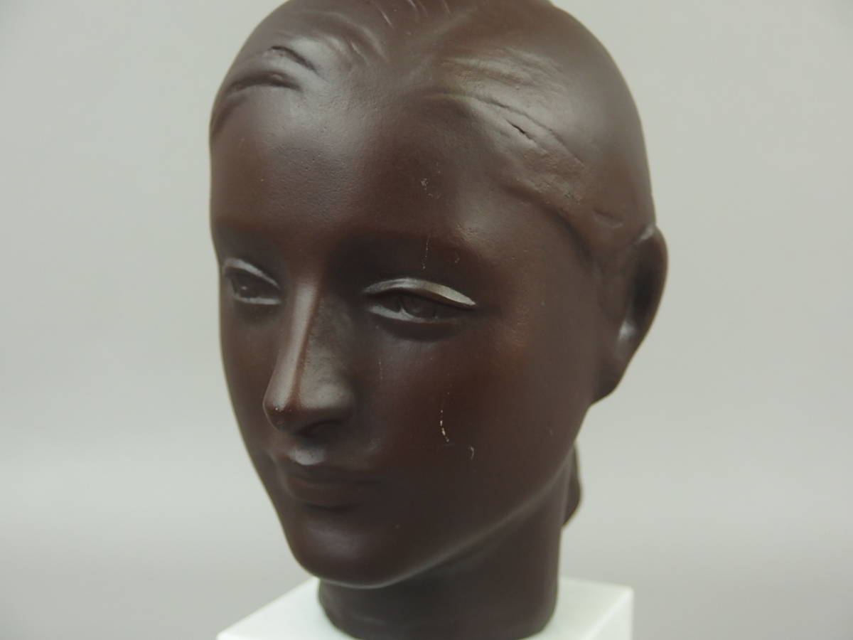美品】舟越保武 / ローラ ブロンズ像 大理石 台 2.1kg 小品 銅像