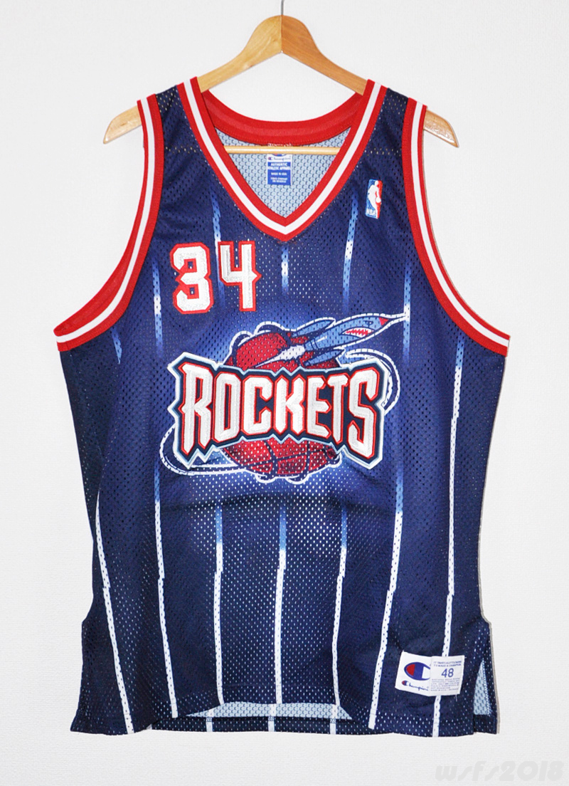 【NBA/USED】ヒューストンロケッツオーセンティックジャージ（#34アキームオラジュワン）【Champion/チャンピオン】_画像1