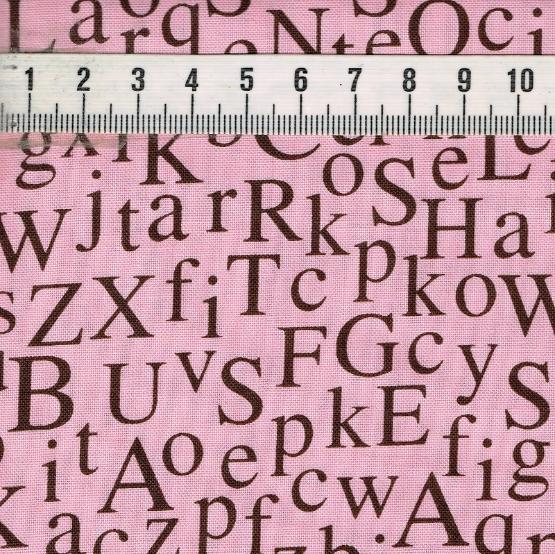 ちょこっと USAコットン michael miller英字 ピンク サイズ約４６．５cm×１１０cm ｈ-320_画像1