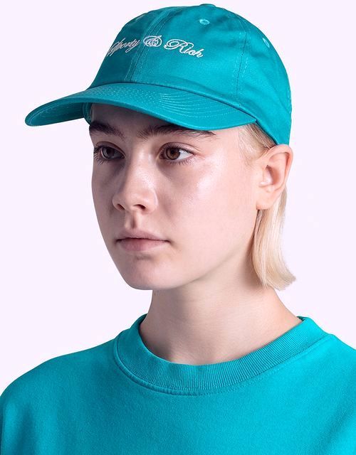 極美品 Sporty&Rich スポーティアンドリッチ SCRIPT LOGO CAP 6パネル