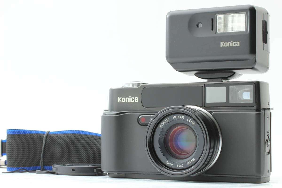Konica Hexar AF Black Film Camera + HX-14 Flash Case コニカ 621@MJ 