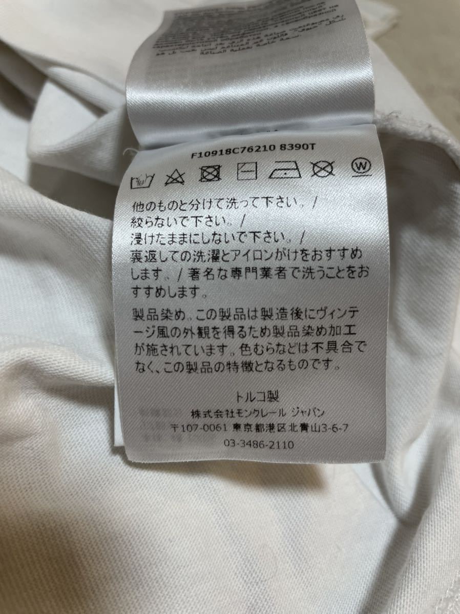 新品同様］モンクレール ロゴTシャツ ホワイト S prorecognition.co