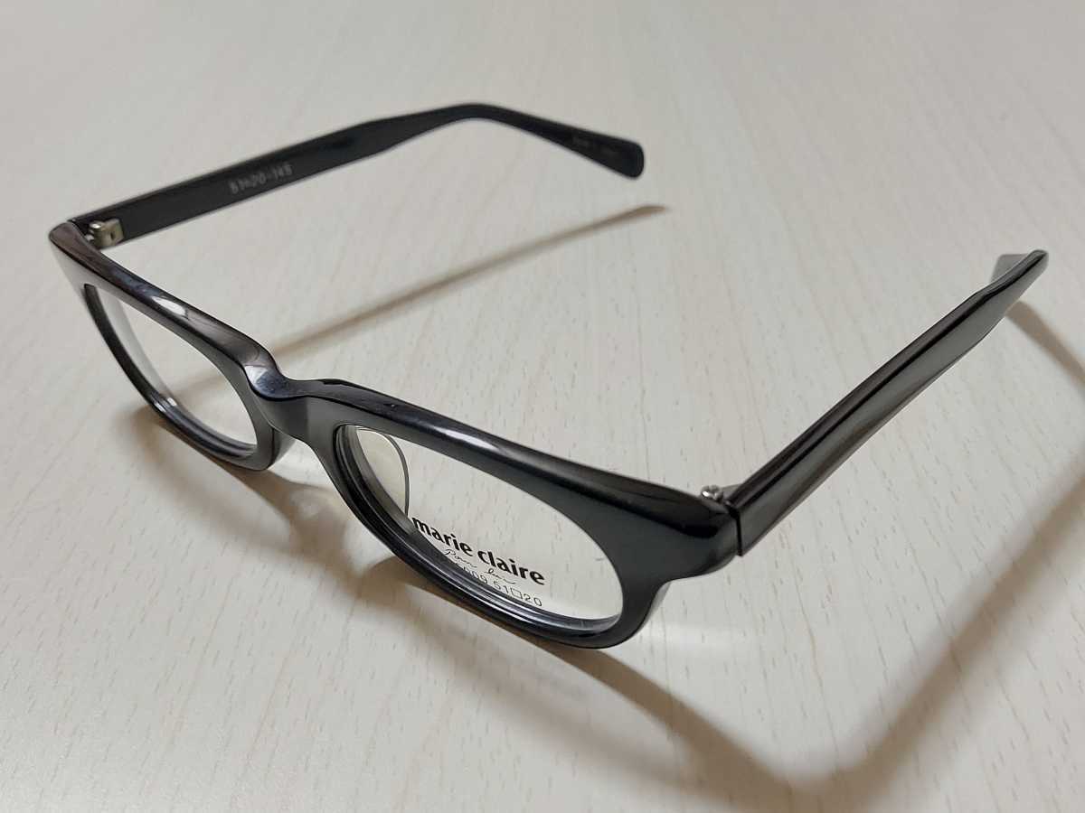 特別価格 新品   マリ・クレール 日本製 メガネ 黒ぶち 太