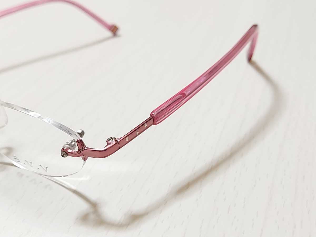 新品 avv アーヴェヴェ　メガネ　眼鏡　綺麗　上品　高級感　オーバル　ツーポイント　ピンク_画像7