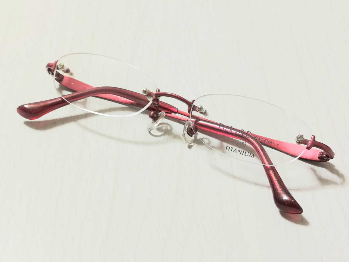 新品 Pinky&Dianne ピンキー&ダイアン ツーポイント メガネ 眼鏡 高級感 上品 チタン