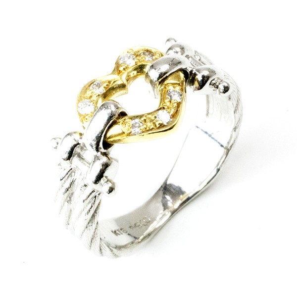 Pt900/K18ダイヤリング 0.07ct | sweatreno.com