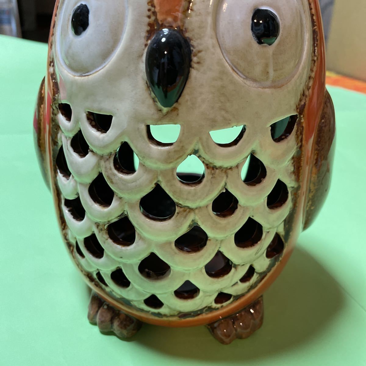  ceramic candle holder owl number 2