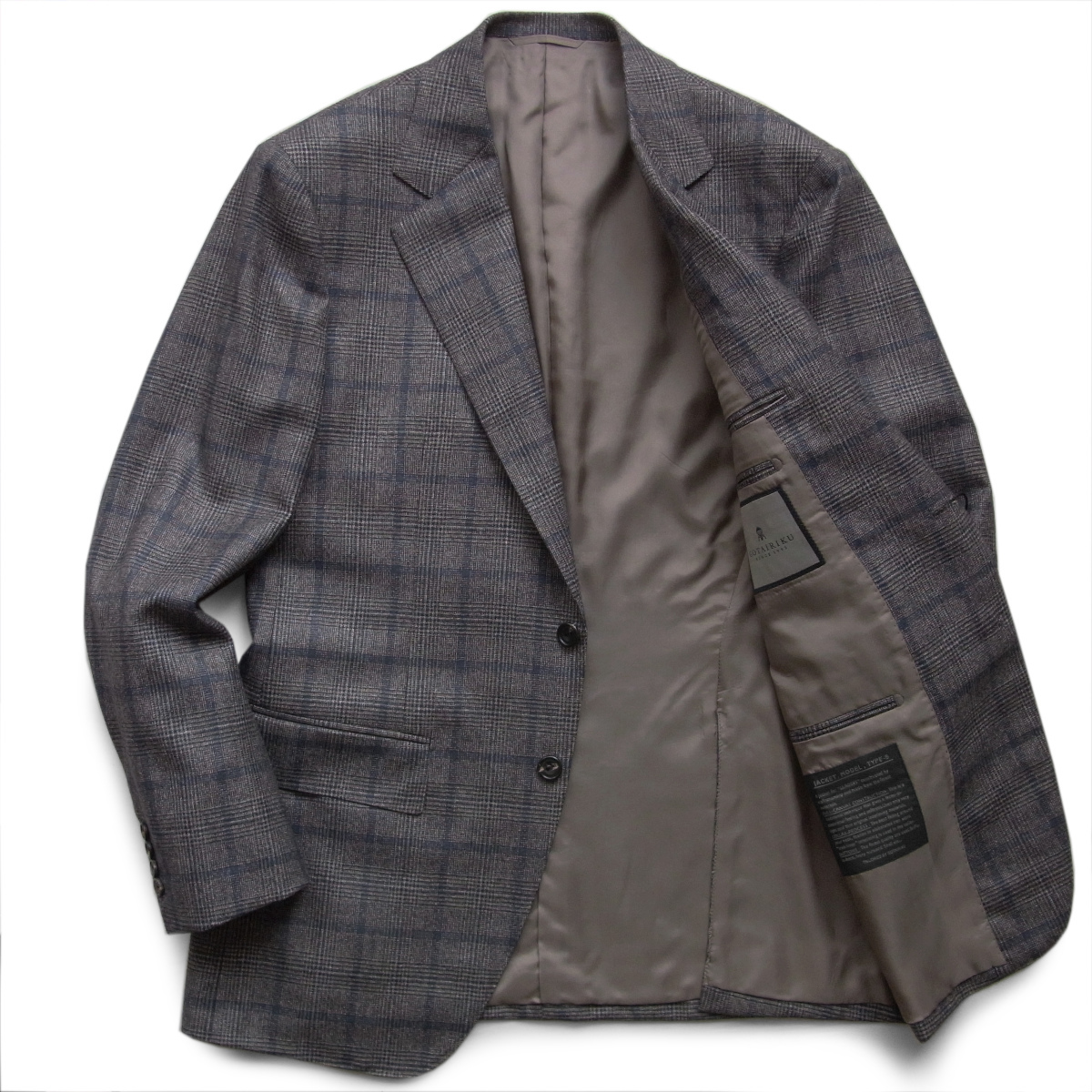 ◇◆GOTAIRIKU/Loro Piana ZELANDER(ジランダー)!落ち着きのある色柄がオトナっぽく薫る2Bオーバチェックウールスーツ【38(A6)】/13.2万_画像6