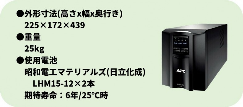 新品国産電池使用 SMT1500J : APC Smart-UPS 1500 LCD 黒色 (APCまたはOEM品) 超長寿命電池LHM15-12装着_画像9