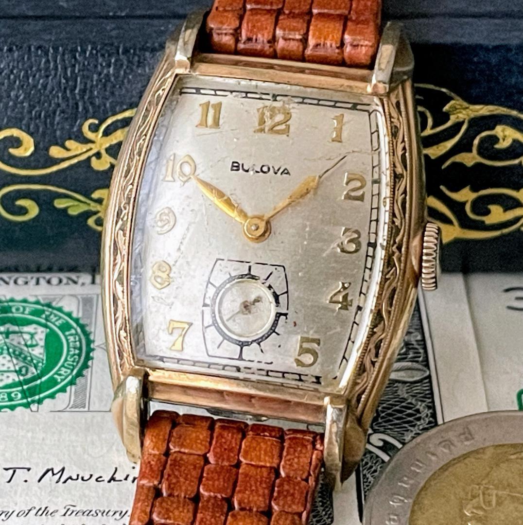 BULOVA 手巻き式 トノー型 手巻き式 ユニセックス 腕時計 ウォッチ