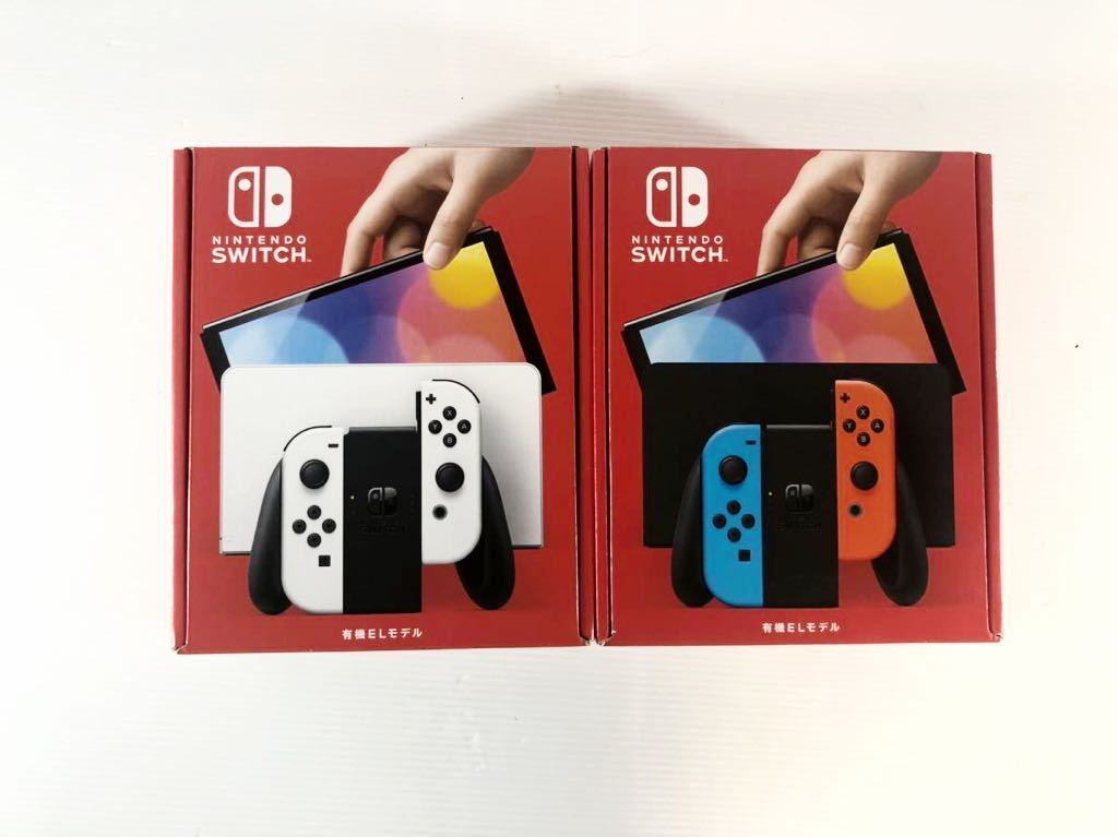 中古 Nintendo Switch Joy-Con L ネオンブルー R ネオンレッド 有機EL