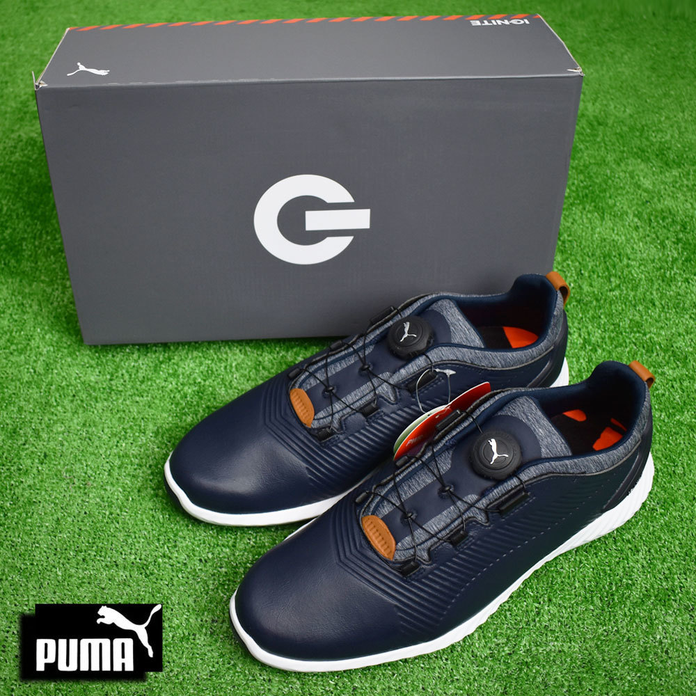 ♪PUMA/プーマ ゴルフ イグナイト ゴルフシューズ【ネイビー/26.5