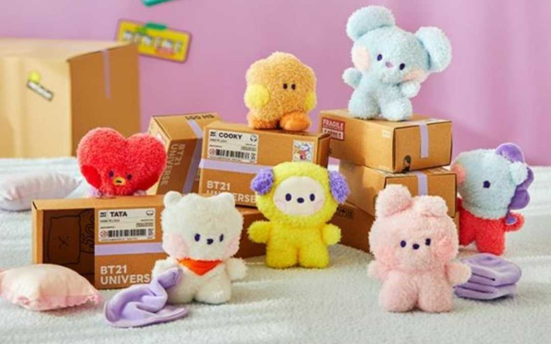 BTS 防弾少年団 BT21公式グッズ LINEフレンズ minini スタンディングぬいぐるみ TATA テヒョン キムテヒョン テテ V_画像4