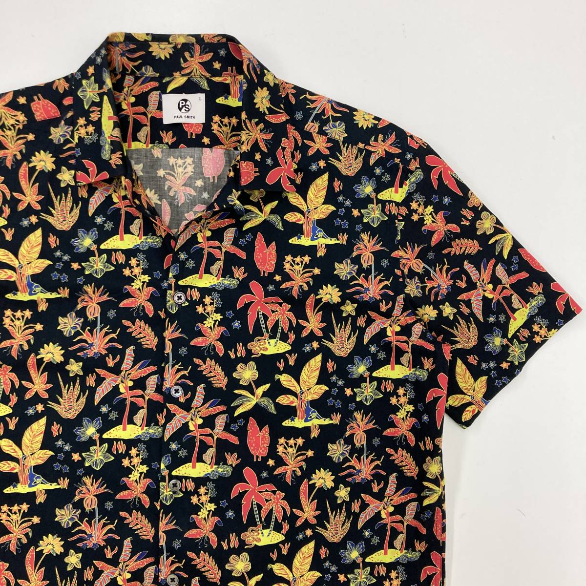 本命ギフト PS 1120156 柄シャツ オープンカラー 花柄 アロハ ポール