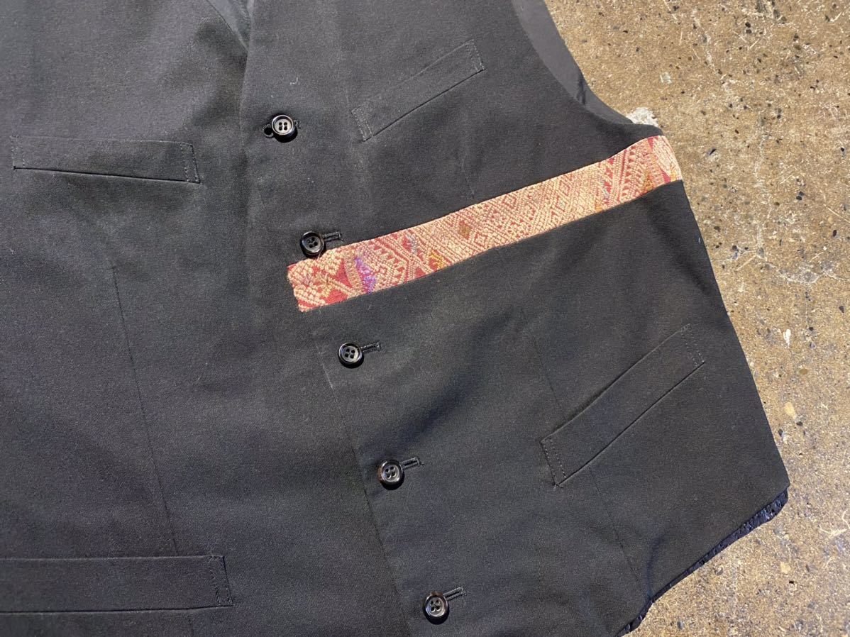COMME des GARCONS HOMME PLUS 92ss エスニック期 刺繍 切替 ベスト