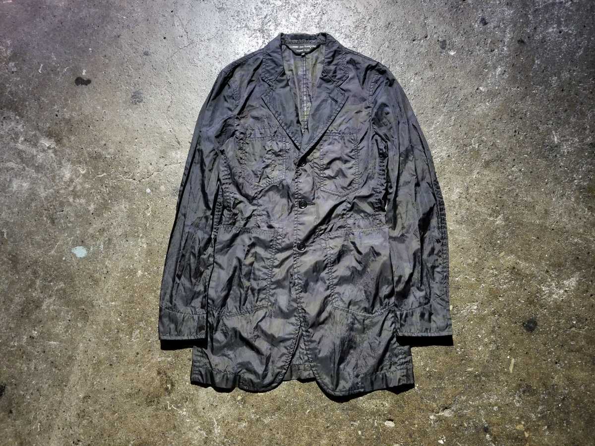 COMME des GARCONS HOMME PLUS 09ss 後染め加工ナイロンジャケット 迷彩 2009ss AD2008 コムデギャルソンオムプリュス 全国割引 de COMME GARCONS 後染めジャケット HOMME テーラードジャケット