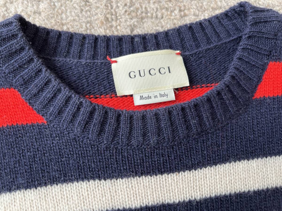 GUCCI 着用2回 ニット・セーター ボーダー柄 eva.gov.co