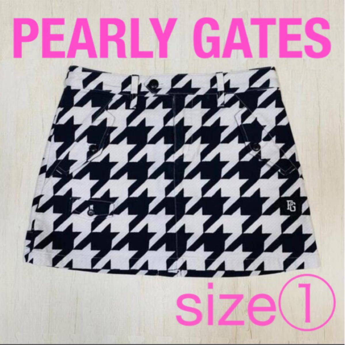 PEARLY GATES パーリーゲイツ 千鳥 グレンチェック スカート 1 M